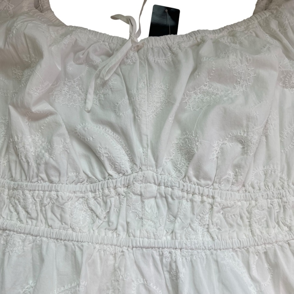 Torrid NWT 4X Elegant Midi Embroidered Voile White Dress Casual Wedding - Picture 10 of 16